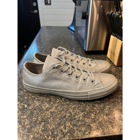 Converse Chuck Taylor All-Star Lifestyle Low Top Sparkling Silver - Picture 6 of 12